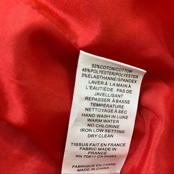 MELANIE Lyne NWT Coral red textured embroidered blazer assorted sizes - Picture 9 of 16